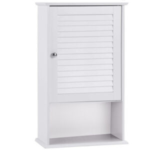 27.5 Inch H Wall Hanging Bathroom Storage Cabinet - Color: White