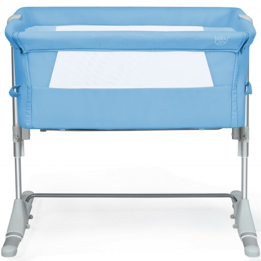 Travel Portable Baby Bed Side Sleeper Bassinet Crib with Carrying Bag-Blue - Color: Blue