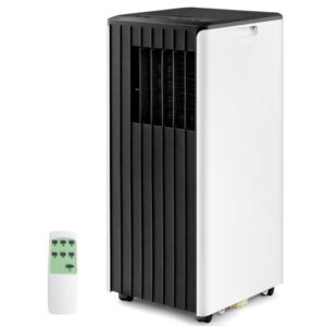 3-in-1 10000 BTU Air Conditioner with Humidifier and Smart Sleep Mode-Black - Color: Black - Size: 10000 BTU