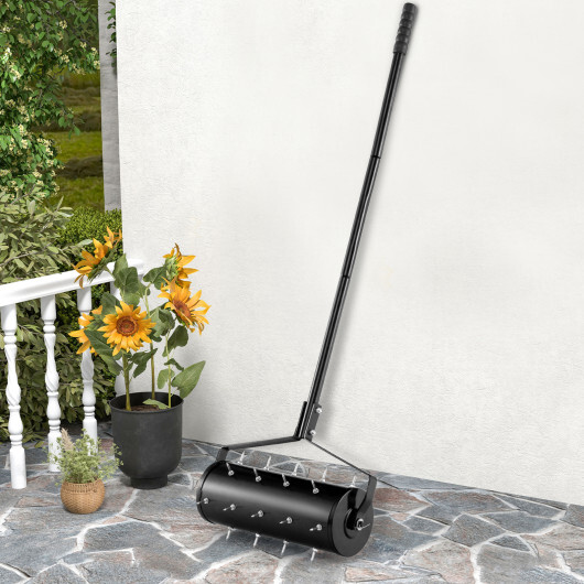 18/21 Inch Manual Lawn Aerator with Detachable Handle-18 inches - Color: Black - Size: 18 inches - Image 5