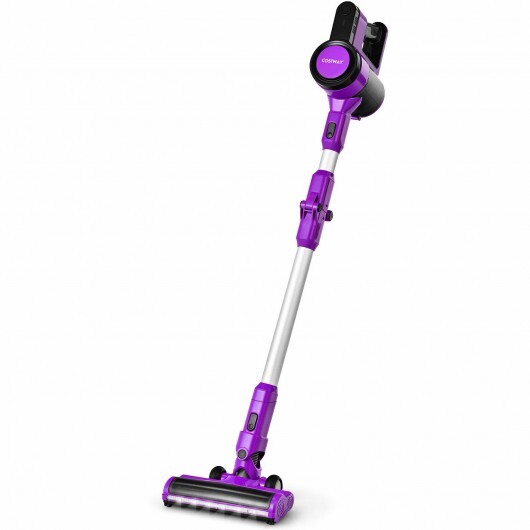 3-in-1 Handheld Cordless Stick Vacuum Cleaner with 6-cell Lithium Battery-Purple - Color: Purple