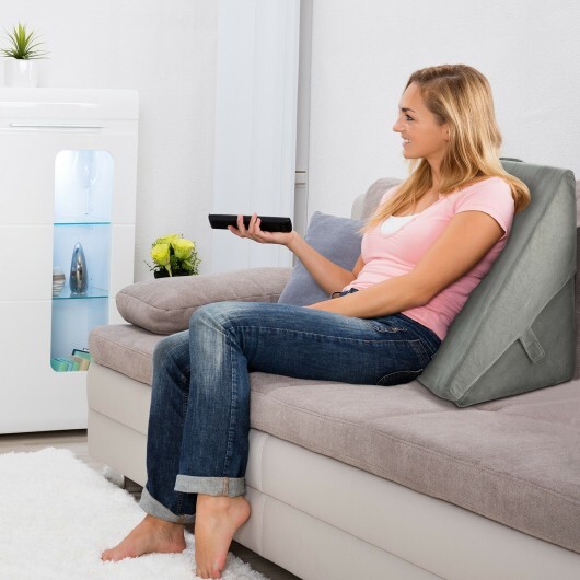 Adjustable Memory Foam Reading Sleep Back Support Pillow-Gray - Color: Gray - Image 2