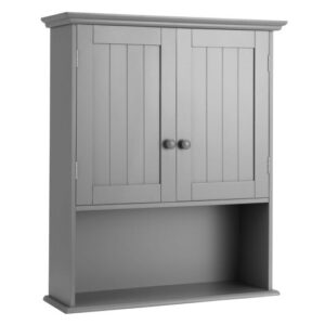 Wall Mount Bathroom Storage Cabinet -Gray - Color: Gray