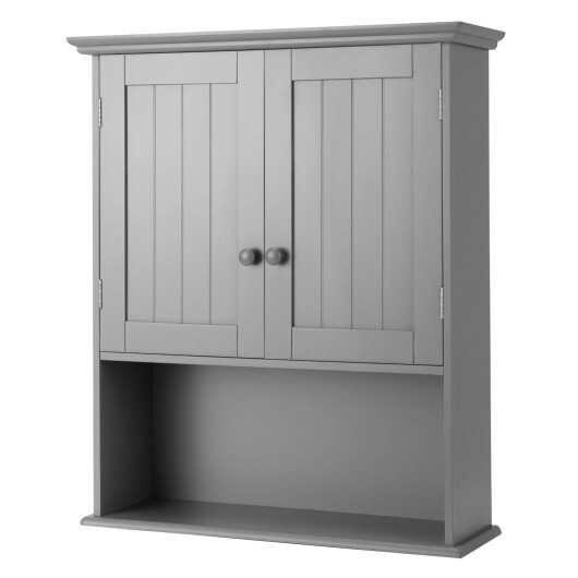 Wall Mount Bathroom Storage Cabinet -Gray - Color: Gray - Image 4