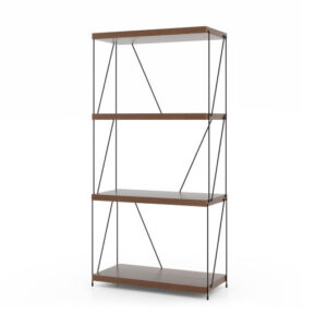 2/3/4/5-Tier Multipurpose Display Rack with Metal Frame-4-Tier - Color: Walnut - Size: 4-Tier