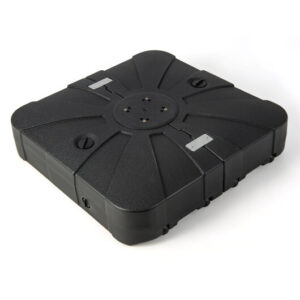 33.5 x 33.5 Inch Fillable Cantilever Umbrella Base with Wheels - Color: Black