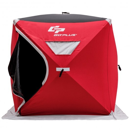 2-person Portable Ice Shelter Fishing Tent with Bag - Color: Red - Image 3