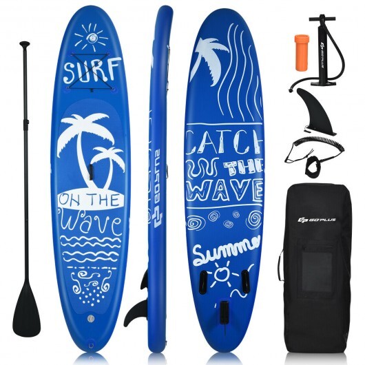 Inflatable & Adjustable Stand Up Paddle Board-S - Color: Blue - Size: S