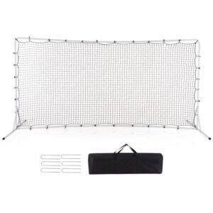 12 x 6 Feet Soccer Rebounder Net with All Weather Net-White - Color: White