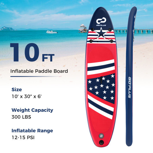 Inflatable Paddle Board with Removable Fin and Backpack-B - Image 4