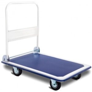660 Pounds Folding Platform Cart Dolly Hand Truck - Color: Blue