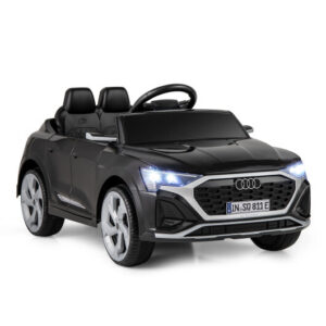 12V Kids Ride on Car Licensed Audi SQ8 with Remote Control and 3 Speeds-Black - Color: Black