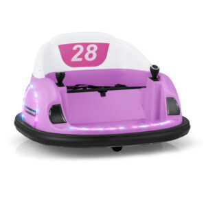 12V 360?&deg; Ride on Bumper Car for Toddlers with Remote Control-Pink - Color: Pink