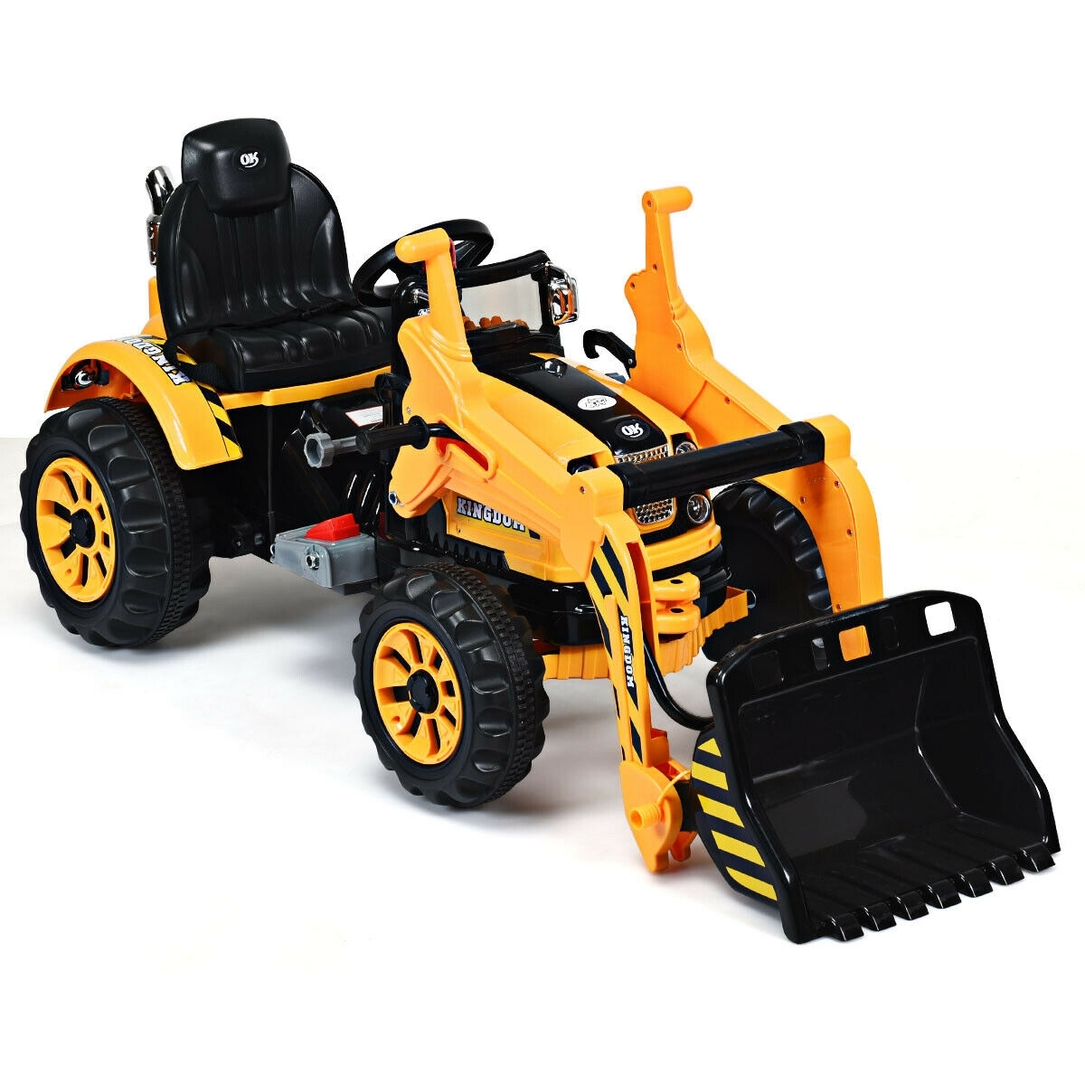 12 V Battery Powered Kids Ride on Dumper Truck-Yellow. - Color: Yellow - Image 2