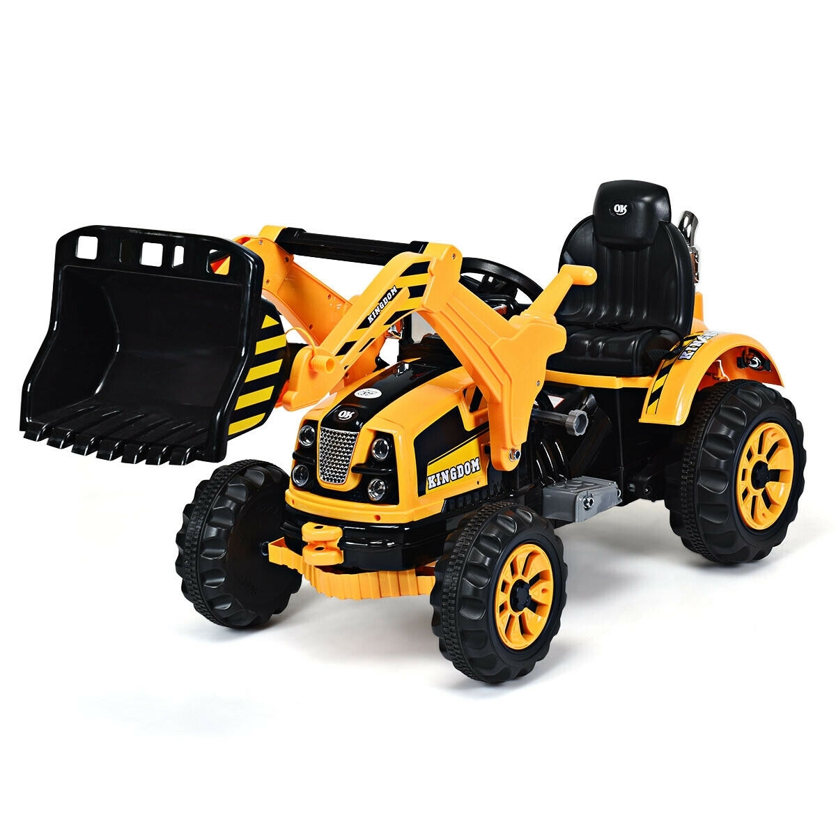 12 V Battery Powered Kids Ride on Dumper Truck-Yellow. - Color: Yellow - Image 4