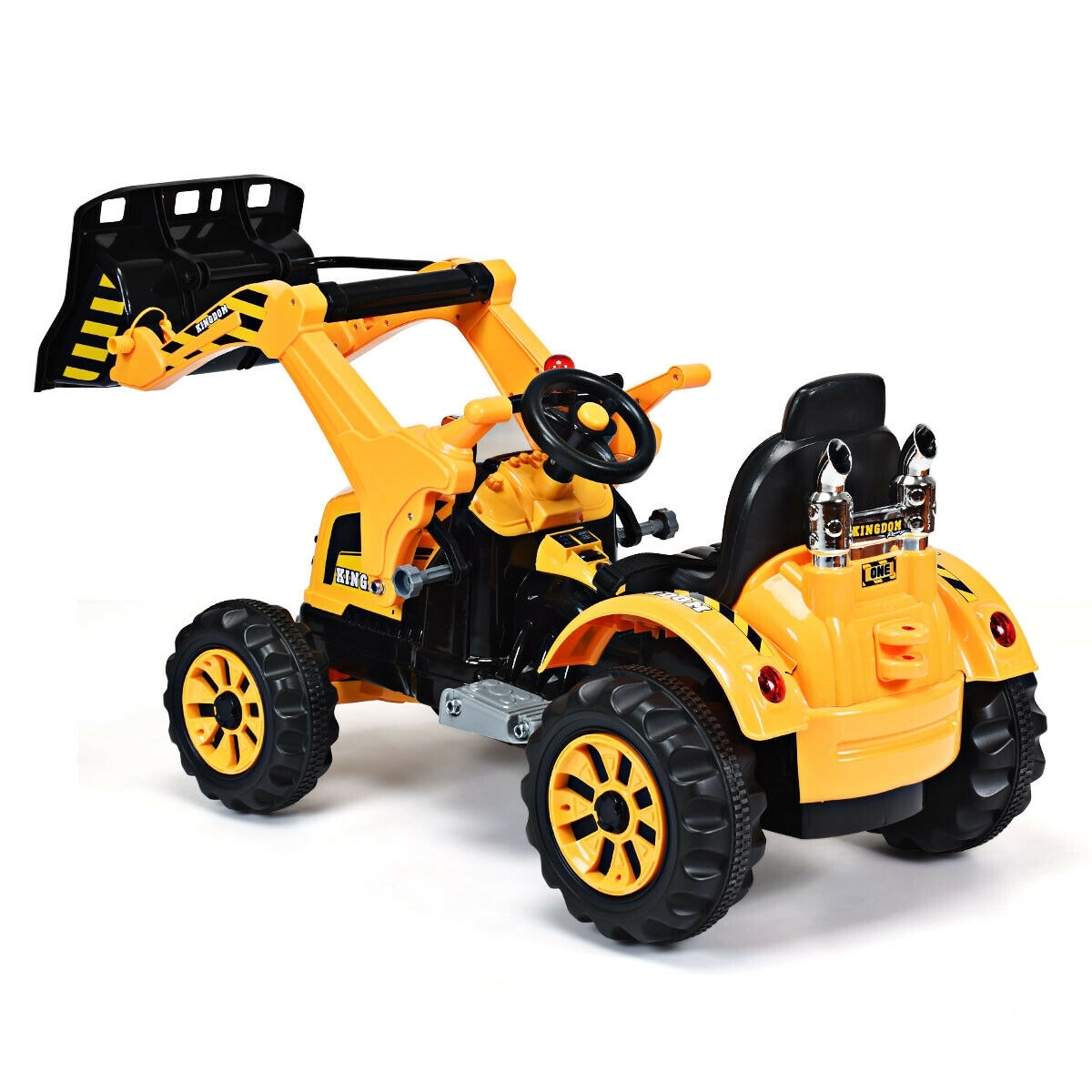 12 V Battery Powered Kids Ride on Dumper Truck-Yellow. - Color: Yellow - Image 5