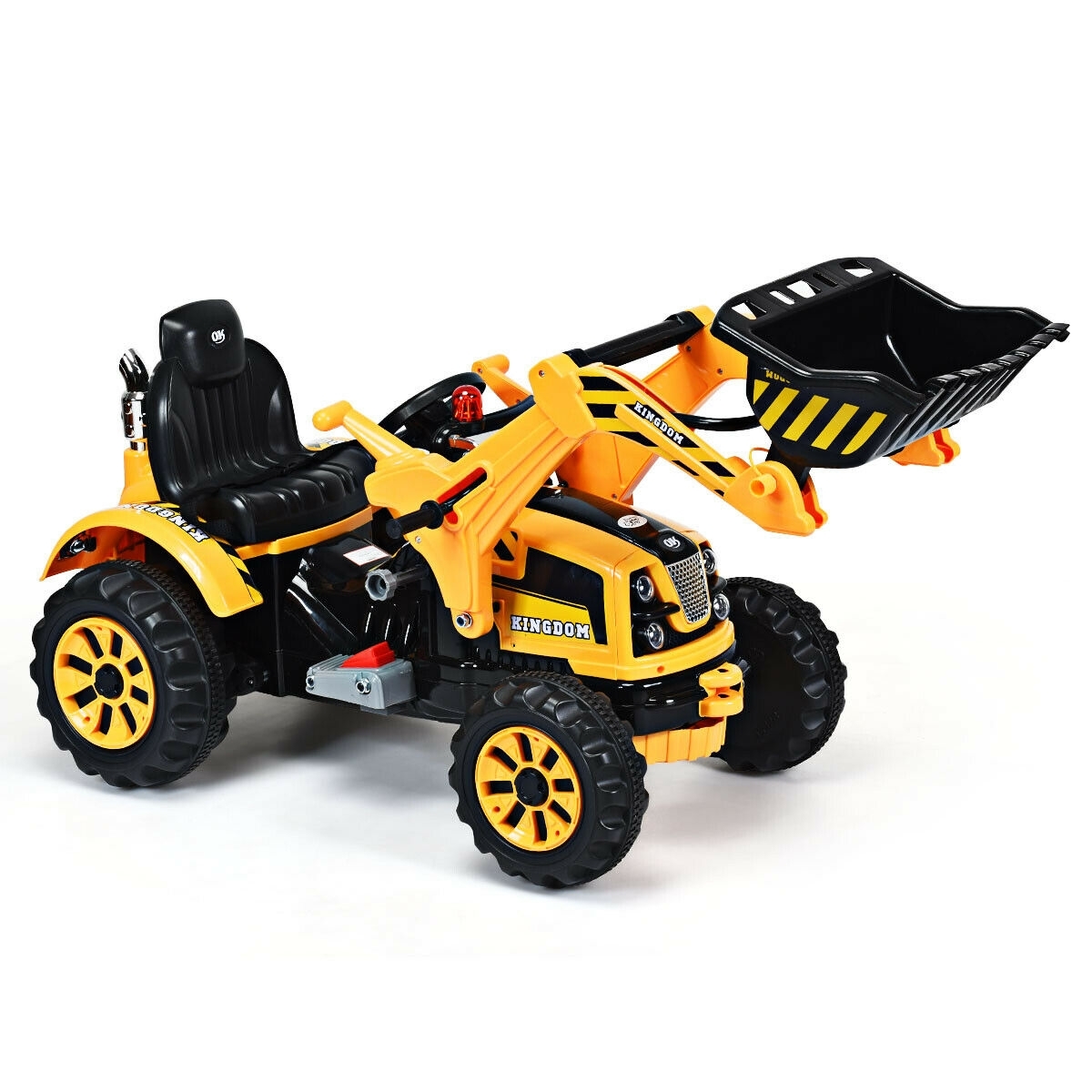 12 V Battery Powered Kids Ride on Dumper Truck-Yellow. - Color: Yellow - Image 6