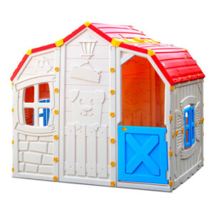 Cottage Kids Playhouse with Openable Windows and Working Door - Color: Multicolor